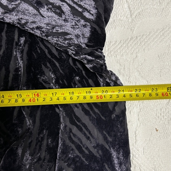 Ecote Velvet Burnout Black Purple women’s Cardigan Lrg Draped Open Front Zebra - Picture 13 of 14